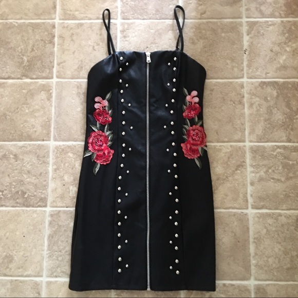 red leather dress forever 21